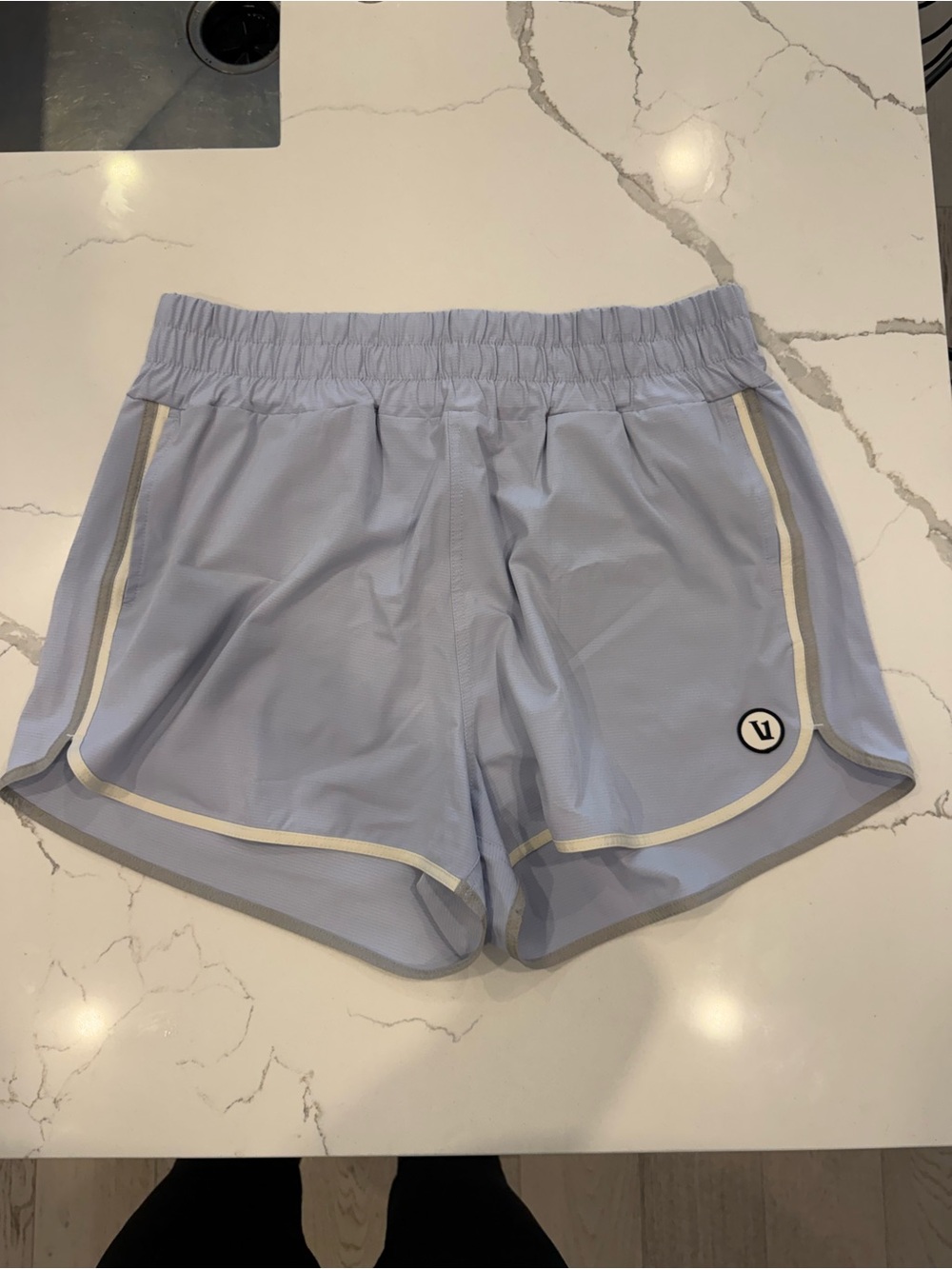 XL Vuori Light Blue Cardiff Shorts with Cream Trim